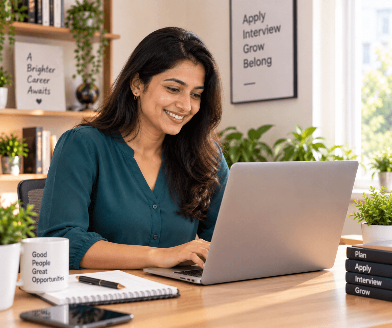Candidate completing an application from home
